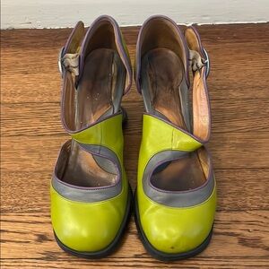 John Fluevog Lime Green Heels